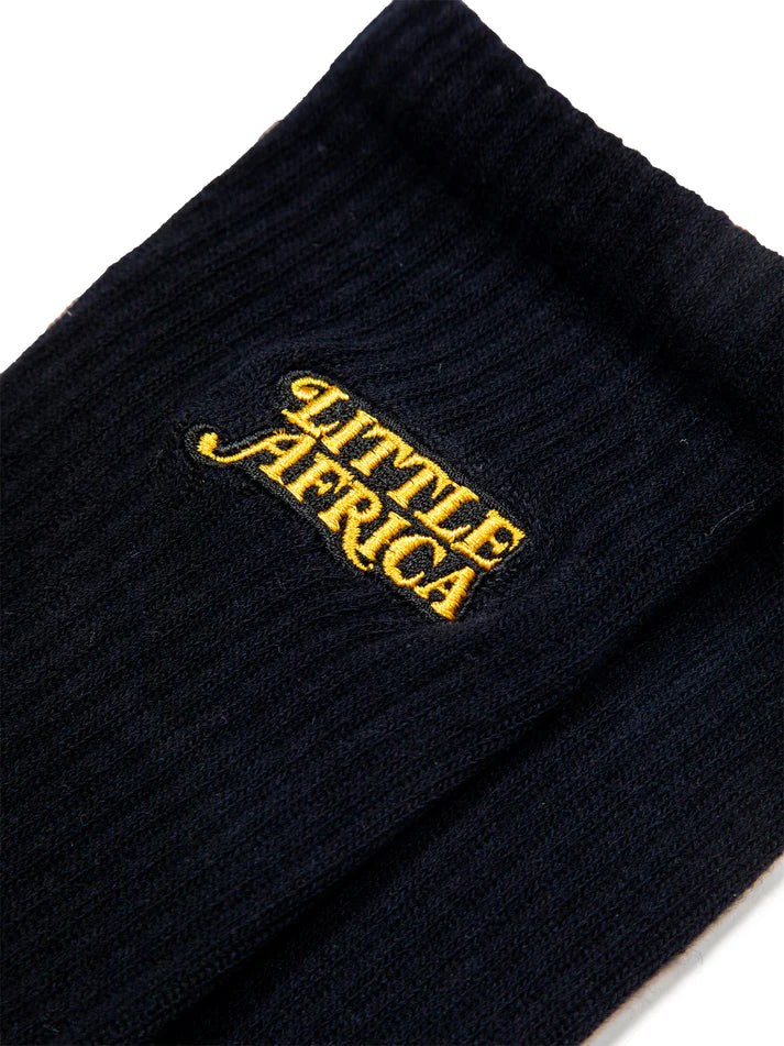 LITTLE AFRICA TRADEMARK LOGO SOCKS | BLACK