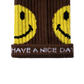 Market Smiley Upside Down Socks - Brown