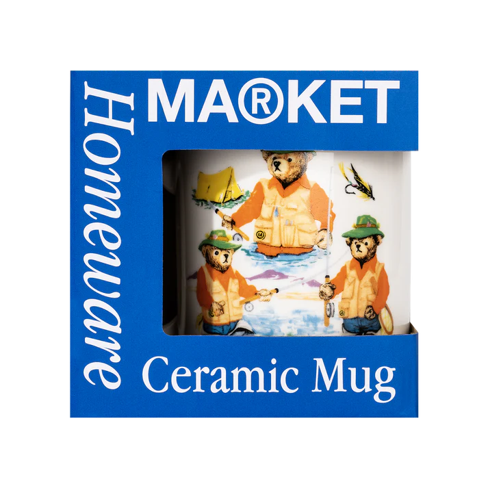 Market Sportsman Bear Mug - White