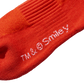 Market Smiley Small Patch Socks - Rush Orange