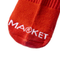 Market Smiley Small Patch Socks - Rush Orange