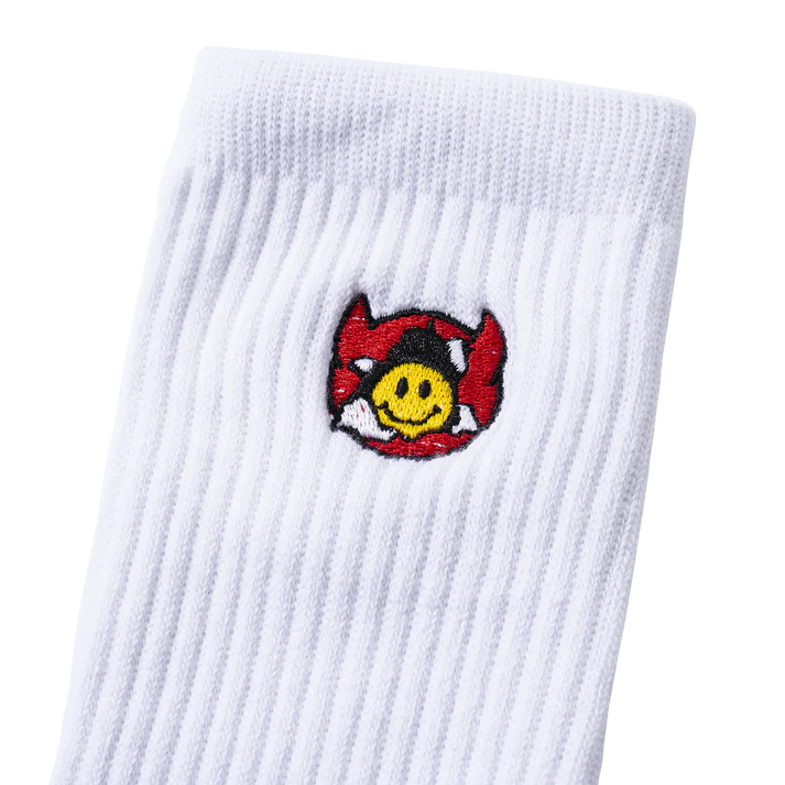 Market Smiley Inner Peace Socks - White