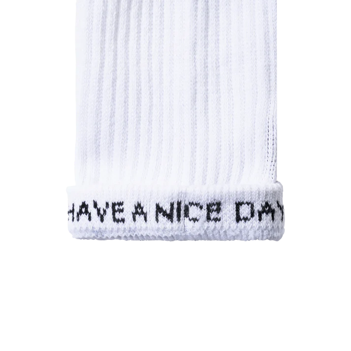 Market Smiley Inner Peace Socks - White