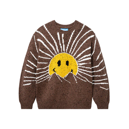 Market Smiley Sunrise Sweater - Acorn