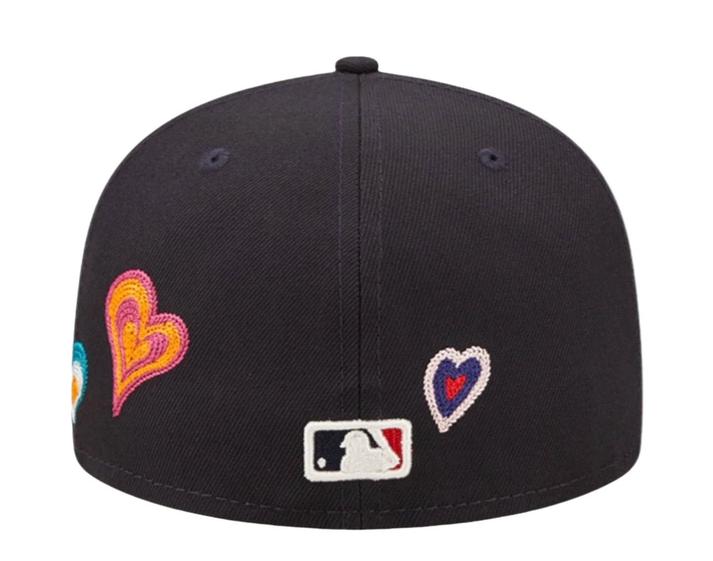 New Era 59Fifty Atlanta Braves Chain Stitch Heart - "Navy"