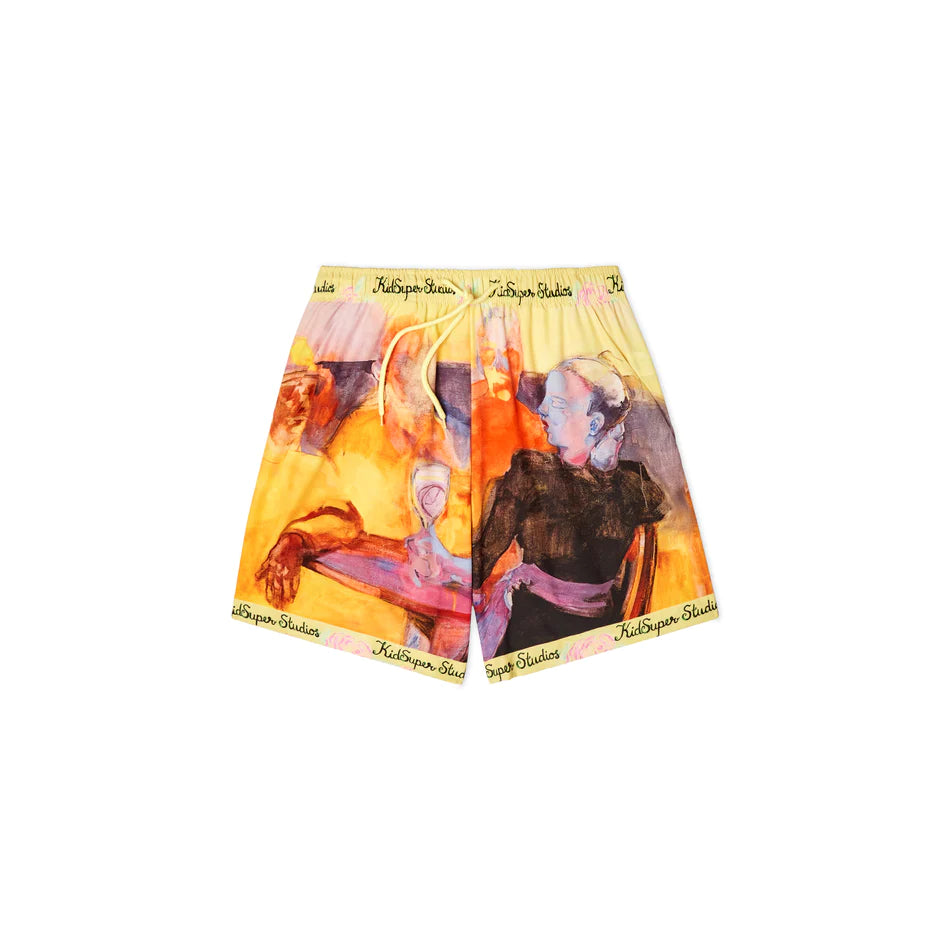 KidSuper Printed Shorts - Yellow