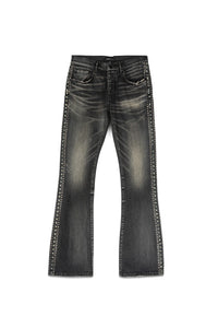 Purple Vintage Flare Denim - Black