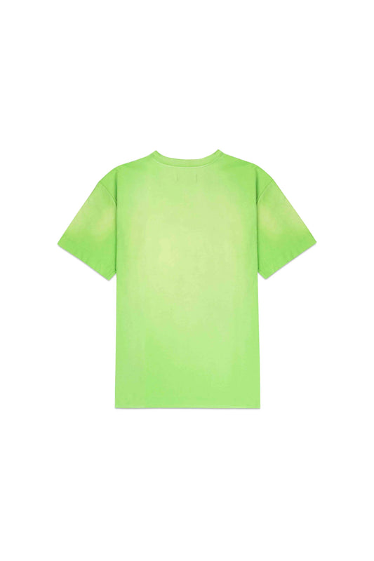 Purple Textured Jersey SS Tee - Fluorescent Green