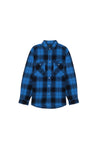 Purple Plaid Flannel LS Shirt - Blue