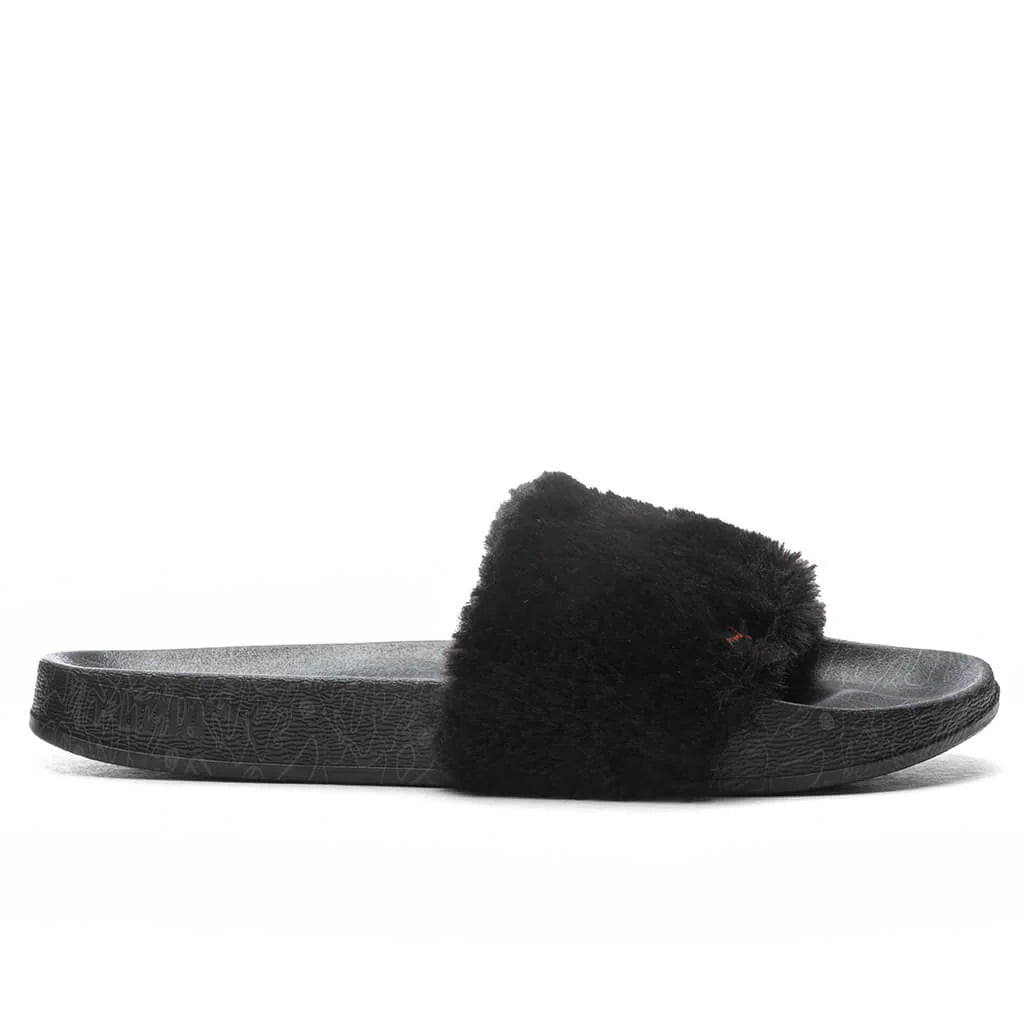 Puma Cool Cat Fluffy Slides - Black