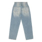 Sinclair Country Patched Denim Jean - "Washed Blue"