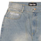 Sinclair Country Patched Denim Jean - "Washed Blue"