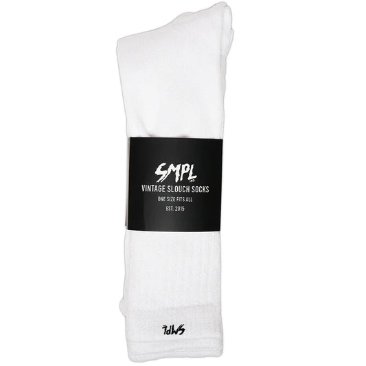 SMPL Vintage Slouch Socks - White