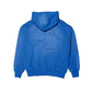 Purple Cutout Wordmark Oversized Hoodie - Blue